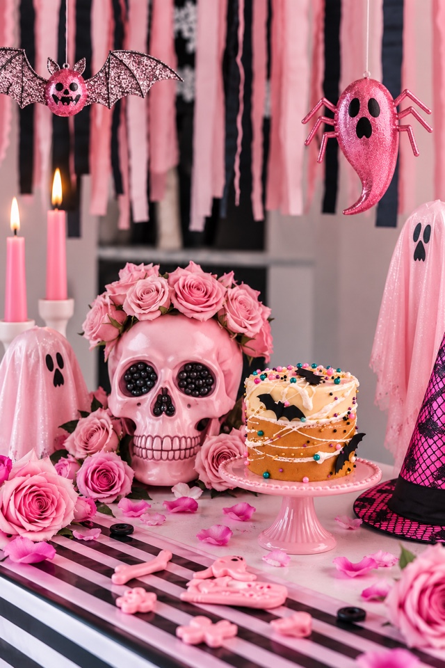 Pastel de café decorado de Halloween con murciélagos, 5–8 personas