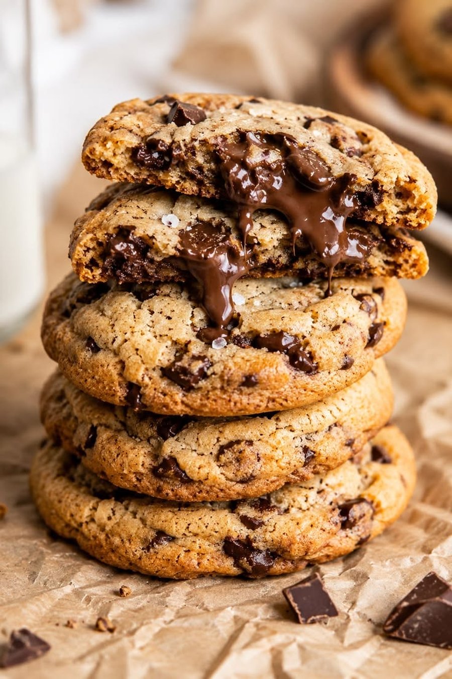 Galleta New York vainilla chispas de chocolate rellena de Nutella
